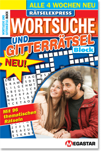 Megastar Rätselexpress Wortsuche & Gitterrätsel Block