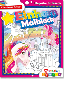Megastar Junior Einhorn Malblock